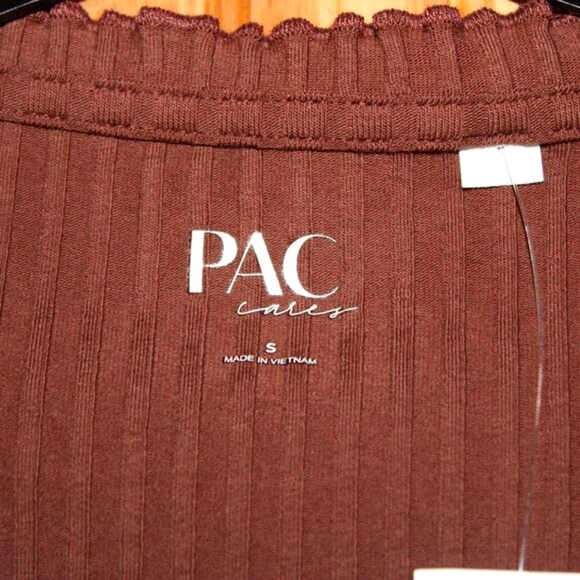 NWT PacSun Ribbed Button Front Crop Top – Size S – Brown – Cotton Blend - Picture 6 of 10